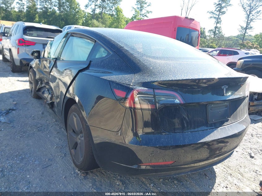 2023 Tesla Model 3 VIN 5YJ3E1EA7PF625755 IAAI salvage auction — LEFT SIDE, Salvage Title, sold $4,900 on 2026-07-09 (photo 3)