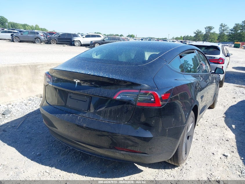 2023 Tesla Model 3 VIN 5YJ3E1EA7PF625755 IAAI salvage auction — LEFT SIDE, Salvage Title, sold $4,900 on 2026-07-09 (photo 4)