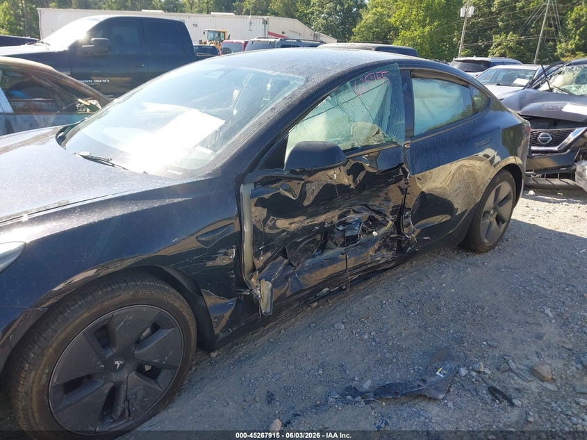 2023 Tesla Model 3 VIN 5YJ3E1EA7PF625755 IAAI salvage auction — LEFT SIDE, Salvage Title, sold $4,900 on 2026-07-09 (photo 6)