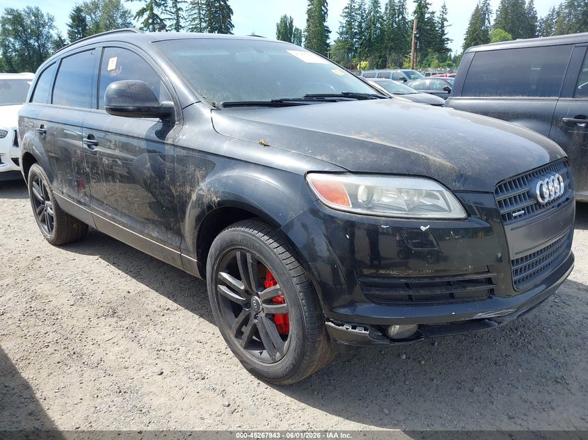 2007 Audi Q7 VIN WA1BV74L37D054624 IAAI salvage auction — NORMAL WEAR, Clear (Washington), sold $425 on 2026-07-22 (photo 1)