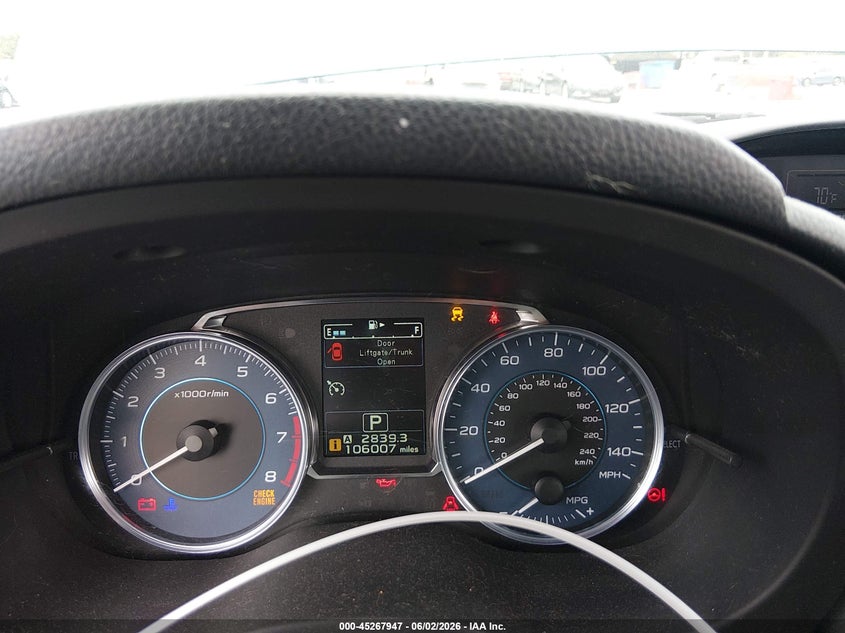 2016 Subaru Impreza VIN JF1GPAU67G8239996 IAAI salvage auction — NORMAL WEAR, Salvage Title, sold $1,700 on 2026-07-23 (photo 7)