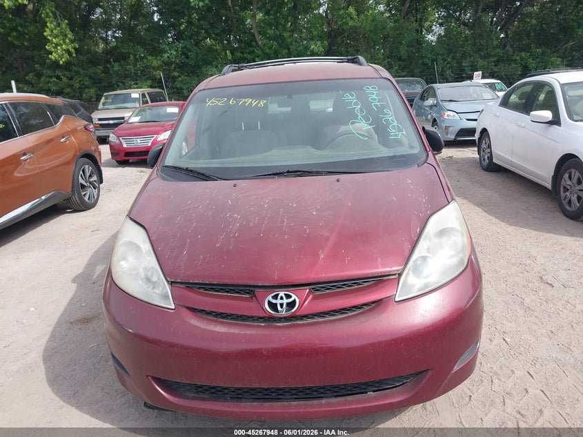 2008 Toyota Sienna VIN 5TDZK23C48S175539 IAAI salvage auction — NORMAL WEAR, Clear (Indiana), sold $650 on 2026-07-15 (photo 6)