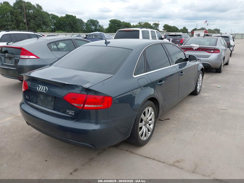 2010 Audi A4 VIN WAUFFAFL9AN013217 IAAI salvage auction — ENGINE DAMAGE, Clear (Montana), sold $575 on 2026-07-28 (photo 4)