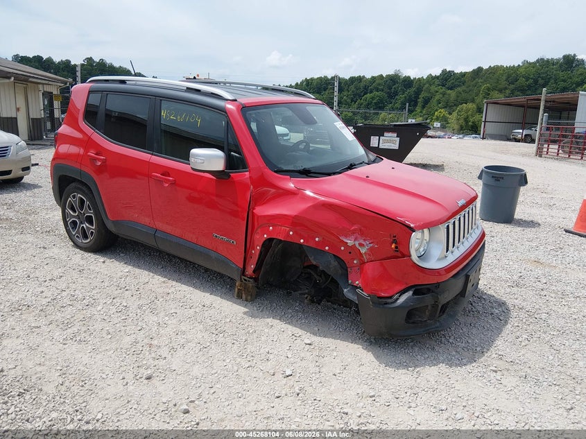 2016 Jeep Renegade VIN ZACCJBDTXGPC46004 IAAI salvage auction — RIGHT FRONT, Salvage Title, sold $875 on 2026-07-21 (photo 1)