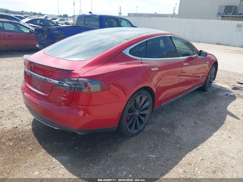 2016 Tesla Model s VIN 5YJSA1E43GF129238 IAAI salvage auction — FRONT END, Clear (Texas), sold $25 on 2026-07-30 (photo 4)