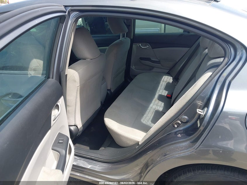 2013 Honda Civic VIN 19XFB2F52DE272159 IAAI salvage auction — NORMAL WEAR, Salvage (California), sold $1,725 on 2026-07-09 (photo 8)