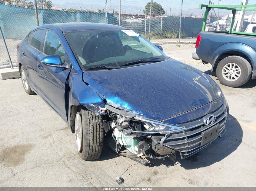 2019 Hyundai Elantra VIN 5NPD84LF4KH480972 IAAI salvage auction — RIGHT FRONT, Salvage Title, sold $2,850 on 2026-07-22 (photo 1)