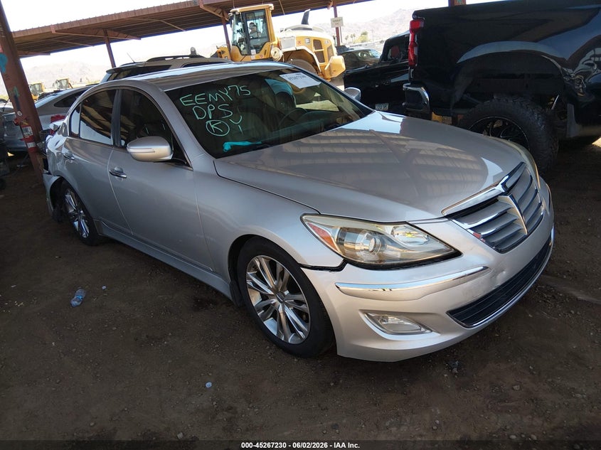 2012 Hyundai Genesis VIN KMHGC4DD7CU201929 IAAI salvage auction — RIGHT REAR, Salvage Title, sold $950 on 2026-07-07 (photo 1)