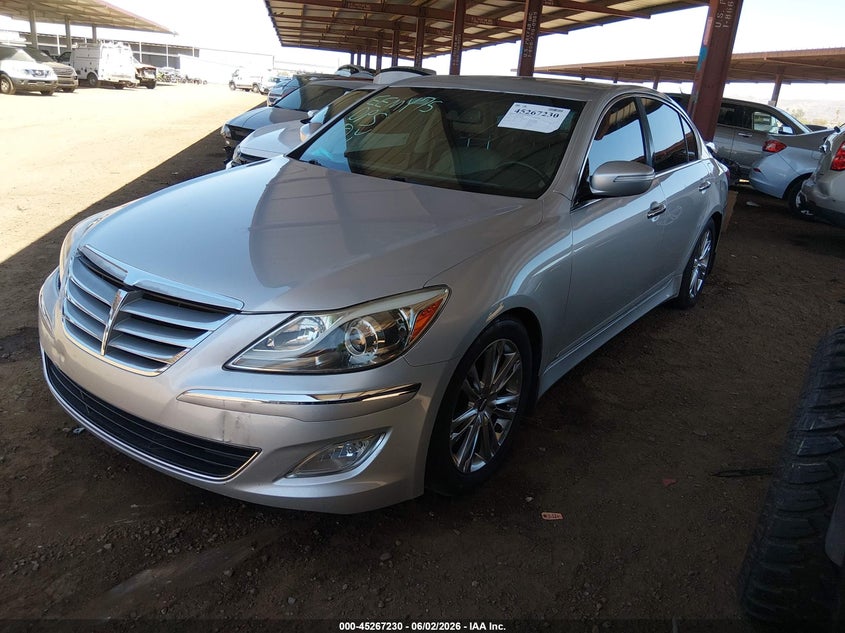 2012 Hyundai Genesis VIN KMHGC4DD7CU201929 IAAI salvage auction — RIGHT REAR, Salvage Title, sold $950 on 2026-07-07 (photo 2)