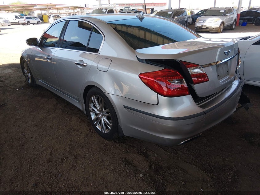 2012 Hyundai Genesis VIN KMHGC4DD7CU201929 IAAI salvage auction — RIGHT REAR, Salvage Title, sold $950 on 2026-07-07 (photo 3)