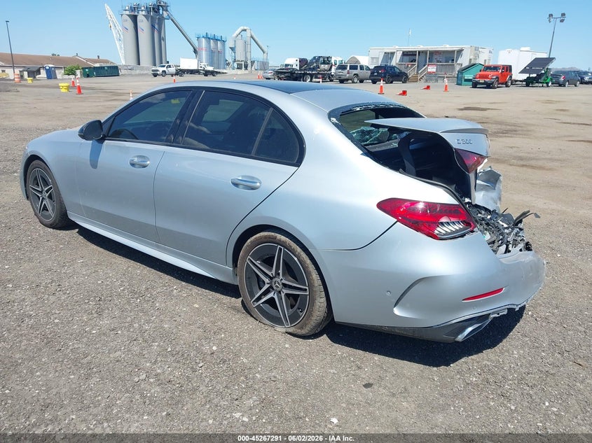 2025 Mercedes-benz C-klasse VIN W1KAF4HB2SR246505 IAAI salvage auction — RIGHT REAR, Salvage Title, sold $14,950 on 2026-07-21 (photo 3)
