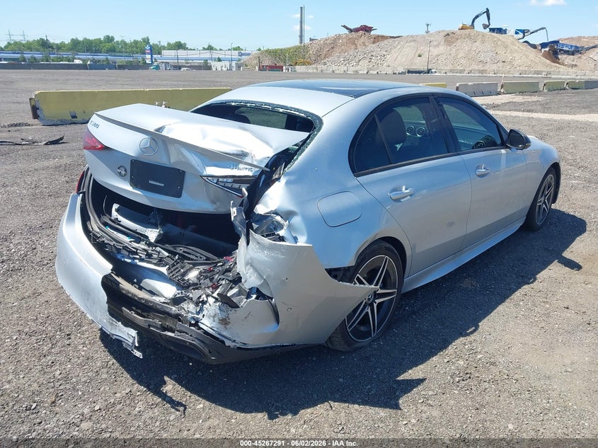 2025 Mercedes-benz C-klasse VIN W1KAF4HB2SR246505 IAAI salvage auction — RIGHT REAR, Salvage Title, sold $14,950 on 2026-07-21 (photo 4)