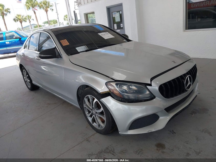 2016 Mercedes-benz C-klasse VIN WDDWF4KB3GR146404 IAAI salvage auction — REAR END, Wait Title, sold $3,150 on 2026-08-19 (photo 1)