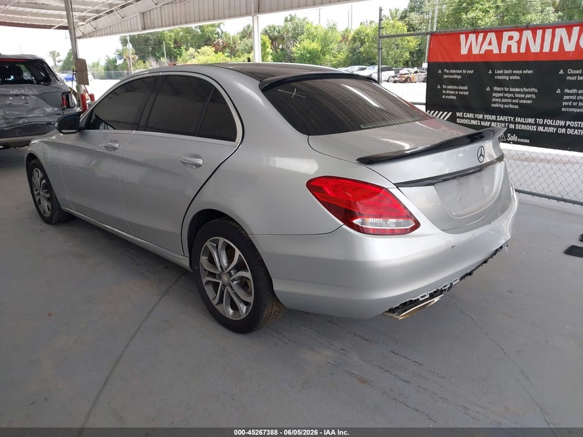 2016 Mercedes-benz C-klasse VIN WDDWF4KB3GR146404 IAAI salvage auction — REAR END, Wait Title, sold $3,150 on 2026-08-19 (photo 3)