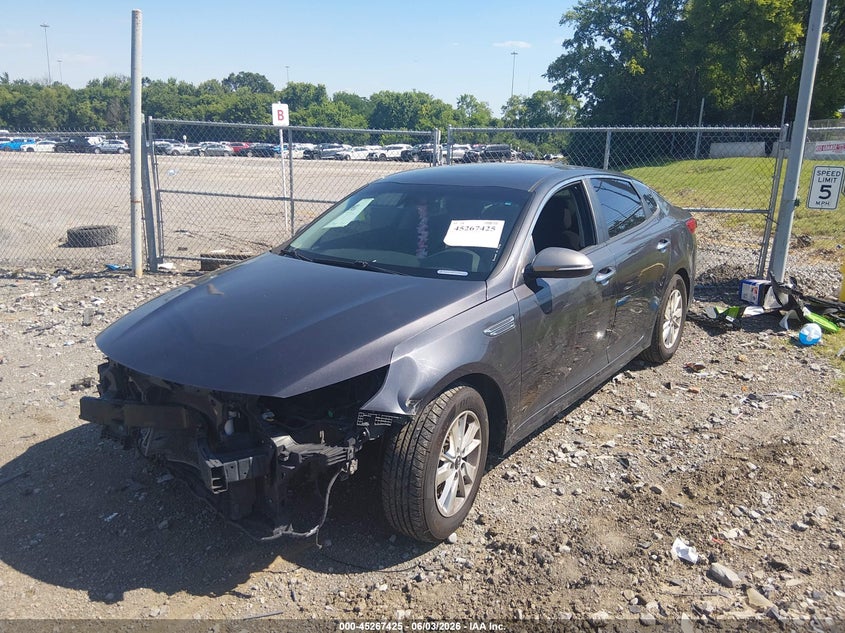 2019 Kia Optima VIN 5XXGT4L33KG280856 IAAI salvage auction — FRONT END, Salvage Title, sold $1,400 on 2026-07-23 (photo 2)