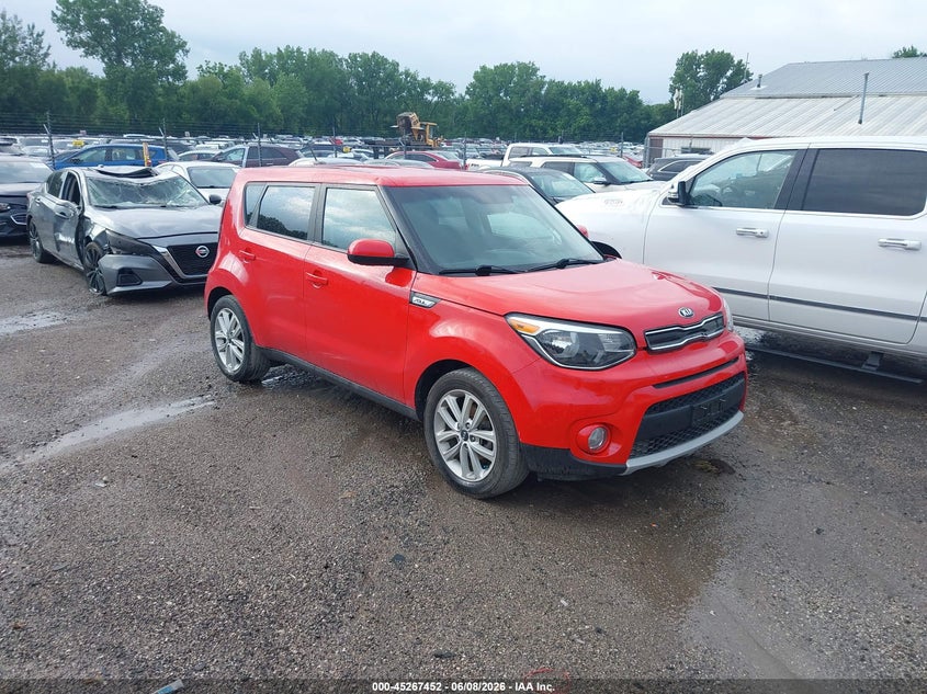 2019 Kia Soul VIN KNDJP3A50K7647343 IAAI salvage auction — HAIL, Salvage (Iowa), sold $2,150 on 2026-07-29 (photo 1)