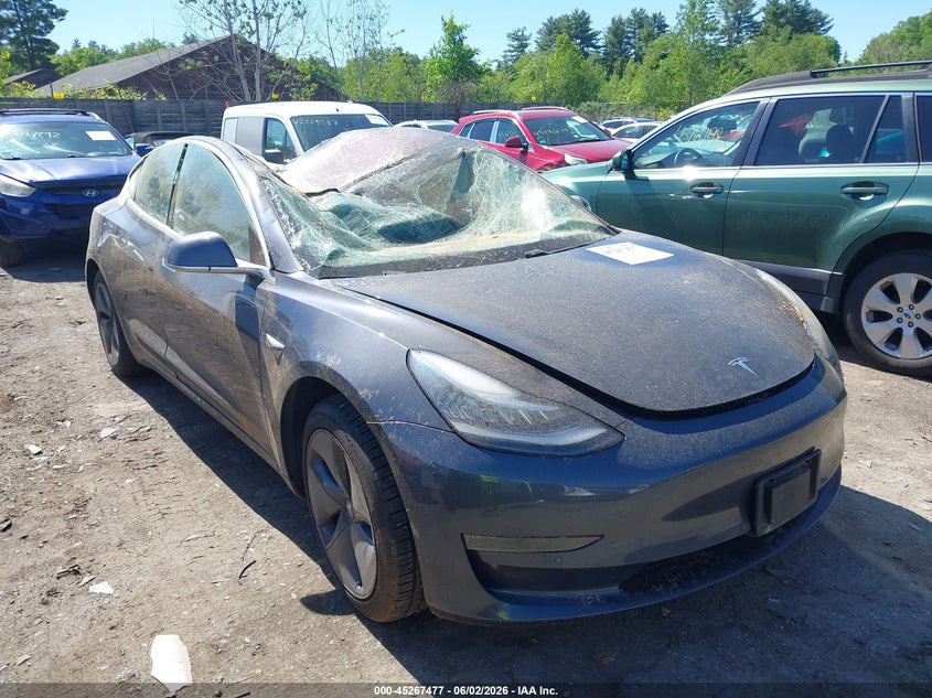 2018 Tesla Model 3 VIN 5YJ3E1EB0JF054349 IAAI salvage auction — ROOF, Salvage Title, sold $2,150 on 2026-07-10 (photo 1)