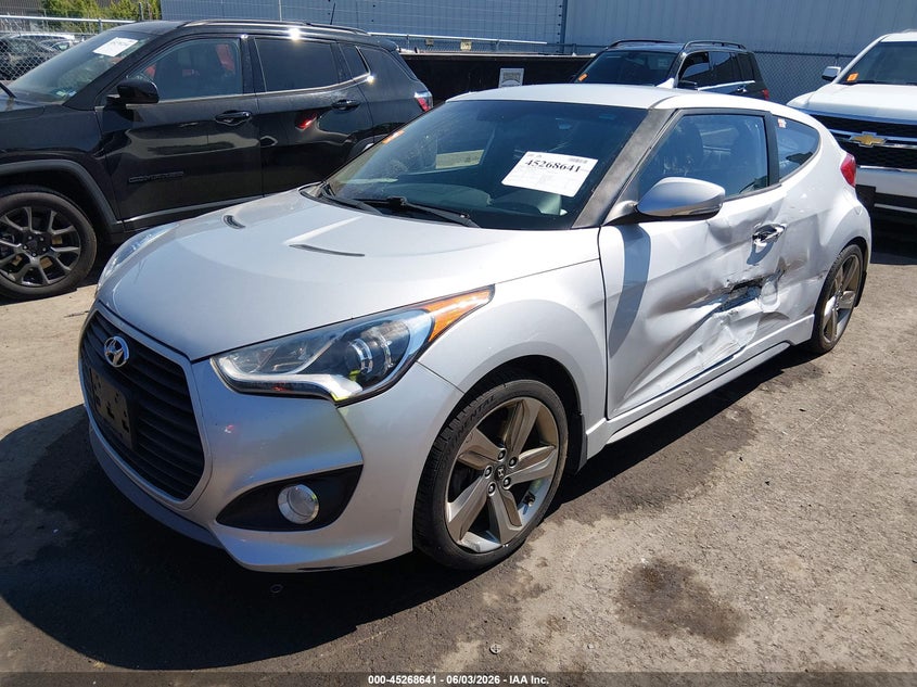 2014 Hyundai Veloster VIN KMHTC6AE9EU195562 IAAI salvage auction — SIDE, Salvage (Ohio), sold $825 on 2026-07-28 (photo 2)