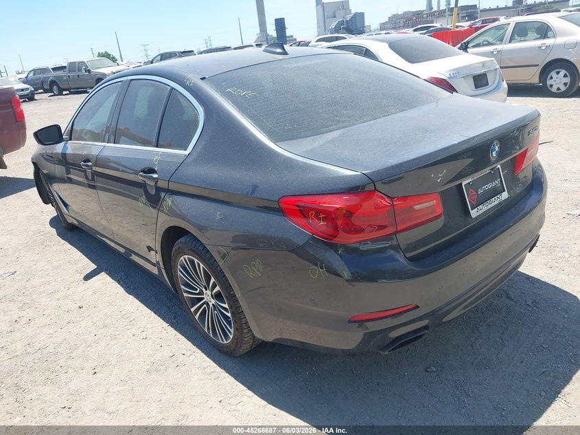 2019 BMW 5er VIN WBAJE5C5XKWE66299 IAAI salvage auction — LEFT SIDE, Salvage Title, sold $10,250 on 2026-07-22 (photo 3)