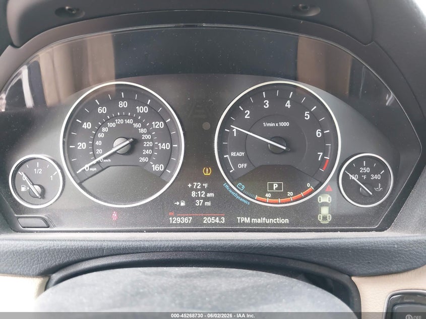 2014 BMW 3er VIN WBA3A5G51ENP31150 IAAI salvage auction — HAIL, Salvage Title, sold $2,000 on 2026-07-06 (photo 7)