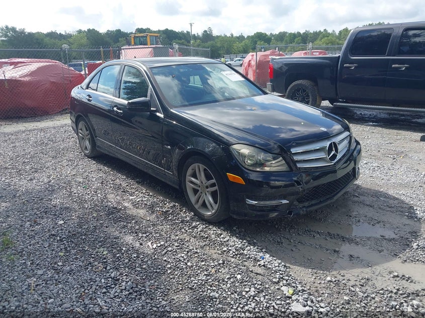 2012 Mercedes-benz C-klasse VIN WDDGF4HB9CA630856 IAAI salvage auction — NORMAL WEAR, Salvage Title, sold $1,550 on 2026-07-24 (photo 1)