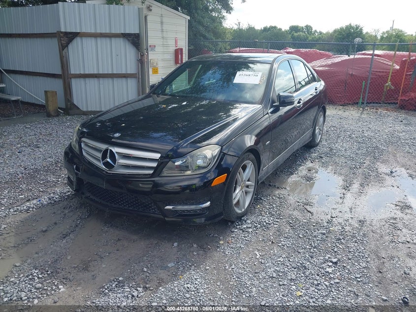 2012 Mercedes-benz C-klasse VIN WDDGF4HB9CA630856 IAAI salvage auction — NORMAL WEAR, Salvage Title, sold $1,550 on 2026-07-24 (photo 2)
