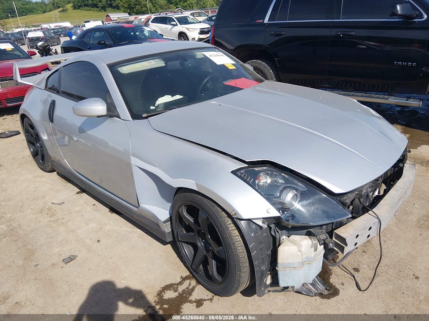 2006 Nissan 350z VIN JN1AZ34D26M308199 IAAI salvage auction — FRONT & REAR, Salvage (West Virginia), sold $875 on 2026-07-30 (photo 1)