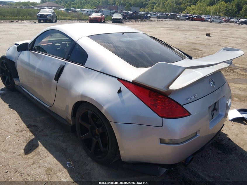 2006 Nissan 350z VIN JN1AZ34D26M308199 IAAI salvage auction — FRONT & REAR, Salvage (West Virginia), sold $875 on 2026-07-30 (photo 3)