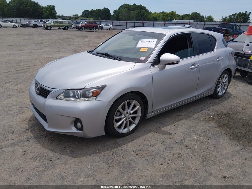 2012 Lexus Ct VIN JTHKD5BH4C2078916 IAAI salvage auction — NORMAL WEAR, Clear (Arkansas), sold $3,150 on 2026-07-15 (photo 2)