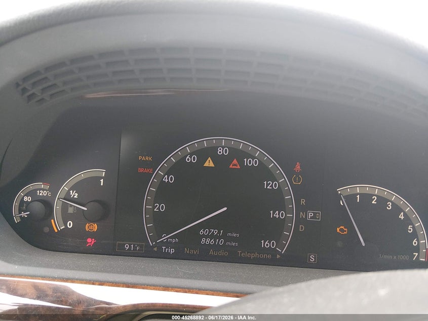 2009 Mercedes-benz S class VIN WDDNG71X69A271857 IAAI salvage auction — NORMAL WEAR, Clear (Louisiana), sold $1,250 on 2026-07-13 (photo 7)
