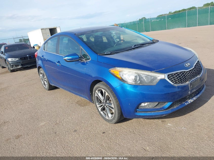 2014 Kia Forte VIN KNAFX4A82E5075596 IAAI salvage auction — NORMAL WEAR, Salvage Title, sold $800 on 2026-07-14 (photo 1)