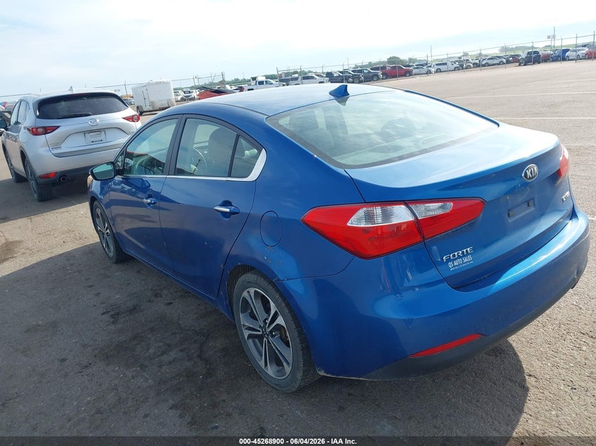 2014 Kia Forte VIN KNAFX4A82E5075596 IAAI salvage auction — NORMAL WEAR, Salvage Title, sold $800 on 2026-07-14 (photo 3)