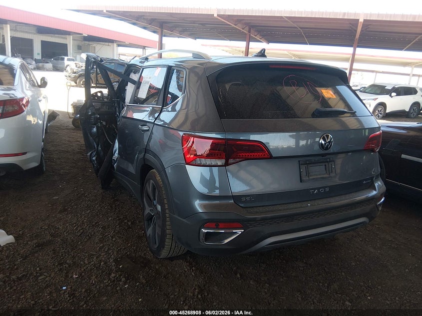 2022 Volkswagen Taos VIN 3VVJX7B22NM020912 IAAI salvage auction — ROLLOVER, Salvage Title, sold $750 on 2026-08-13 (photo 3)