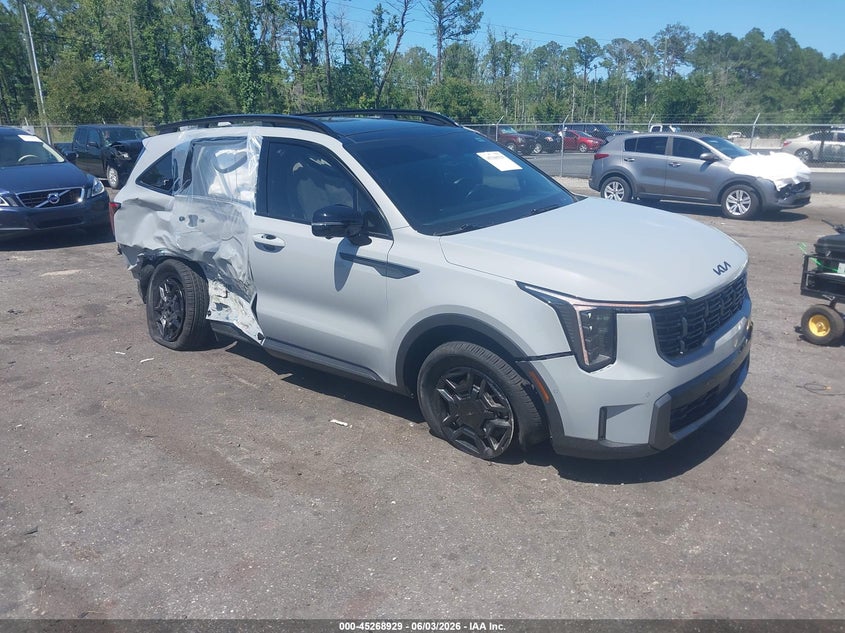 2025 Kia Sorento VIN 5XYRKDJF4SG333178 IAAI salvage auction — REAR END, Rebuildable (Florida), sold $9,900 on 2026-07-28 (photo 1)
