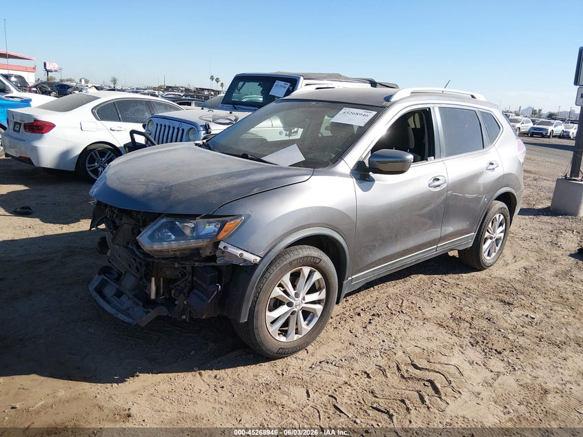 2016 Nissan Rogue VIN KNMAT2MT9GP687363 IAAI salvage auction — FRONT END, Salvage (Arizona), sold $2,025 on 2026-07-07 (photo 2)