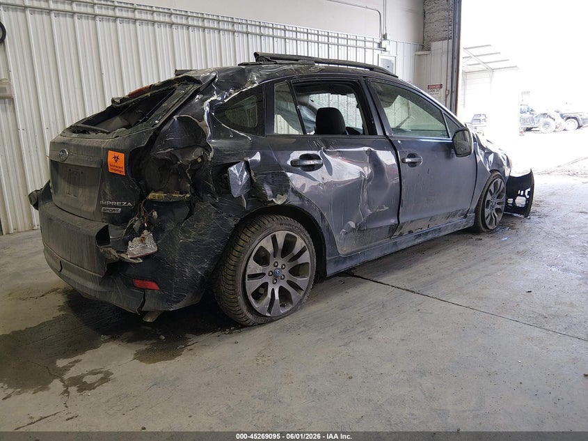 2015 Subaru Impreza VIN JF1GPAW67F8206055 IAAI salvage auction — ROLLOVER, Salvage Title, sold $25 on 2026-07-10 (photo 4)