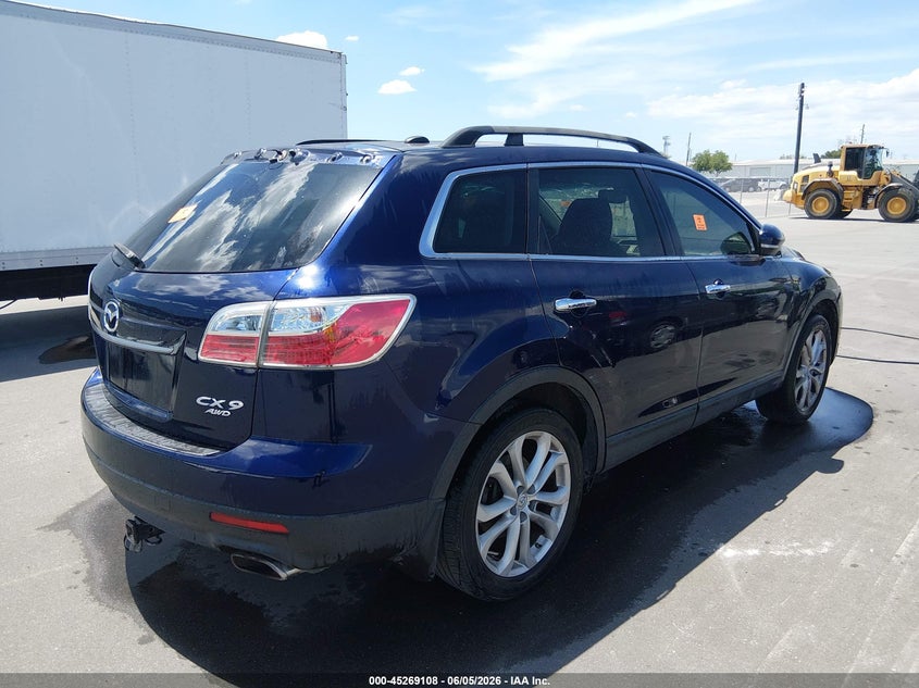 2012 Mazda Cx-9 VIN JM3TB3DV2C0337344 IAAI salvage auction — NORMAL WEAR, Clear (Florida), sold $400 on 2026-07-06 (photo 4)