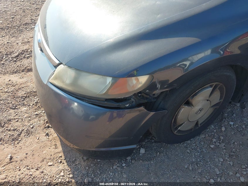 2007 Honda Civic hybrid VIN JHMFA36227S007711 IAAI salvage auction — LEFT SIDE, Clear (Alabama), sold $250 on 2026-07-08 (photo 6)