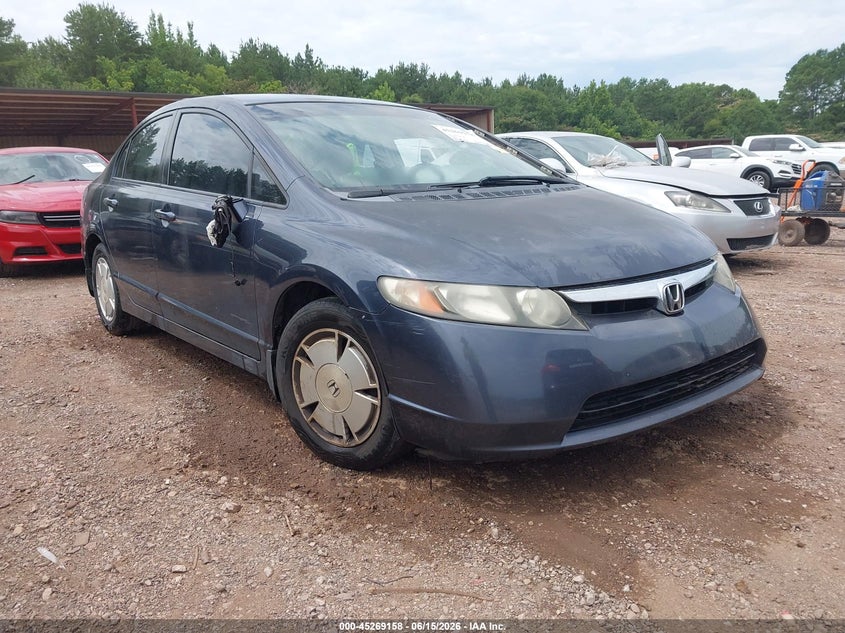 2007 Honda Civic hybrid VIN JHMFA36227S007711 IAAI salvage auction — LEFT SIDE, Clear (Alabama), sold $250 on 2026-07-08 (photo 1)