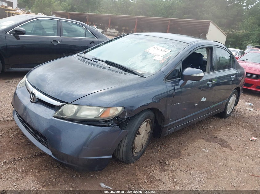 2007 Honda Civic hybrid VIN JHMFA36227S007711 IAAI salvage auction — LEFT SIDE, Clear (Alabama), sold $250 on 2026-07-08 (photo 2)