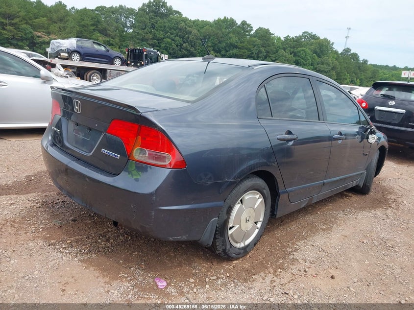 2007 Honda Civic hybrid VIN JHMFA36227S007711 IAAI salvage auction — LEFT SIDE, Clear (Alabama), sold $250 on 2026-07-08 (photo 4)