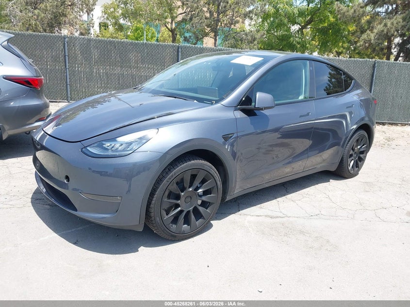 2023 Tesla Model y VIN 7SAYGDEE3PA057217 IAAI salvage auction — RIGHT REAR, Salvage (California), sold $10,550 on 2026-07-06 (photo 2)