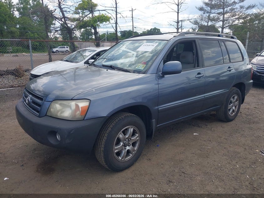2005 Toyota Highlander VIN JTEEP21A050090953 IAAI salvage auction — NORMAL WEAR, Clear (New Jersey), sold $1,025 on 2026-07-13 (photo 2)