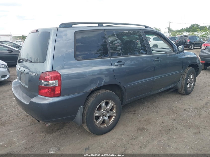 2005 Toyota Highlander VIN JTEEP21A050090953 IAAI salvage auction — NORMAL WEAR, Clear (New Jersey), sold $1,025 on 2026-07-13 (photo 4)