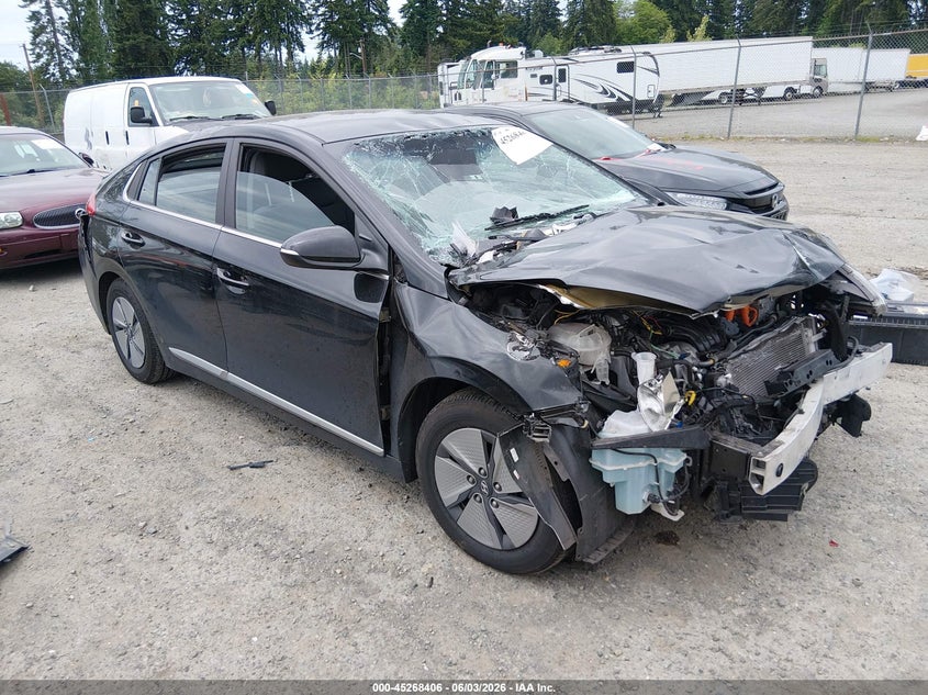 2021 Hyundai Ioniq VIN KMHC75LC6MU260859 IAAI salvage auction — FRONT & REAR, Salvage Title, sold $1,175 on 2026-07-15 (photo 1)
