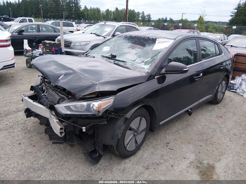 2021 Hyundai Ioniq VIN KMHC75LC6MU260859 IAAI salvage auction — FRONT & REAR, Salvage Title, sold $1,175 on 2026-07-15 (photo 2)