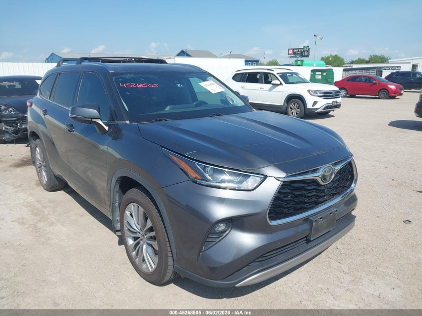 2020 Toyota Highlander VIN 5TDFZRAH9LS016899 IAAI salvage auction — HAIL, Original (Texas), sold $21,050 on 2026-07-22 (photo 1)