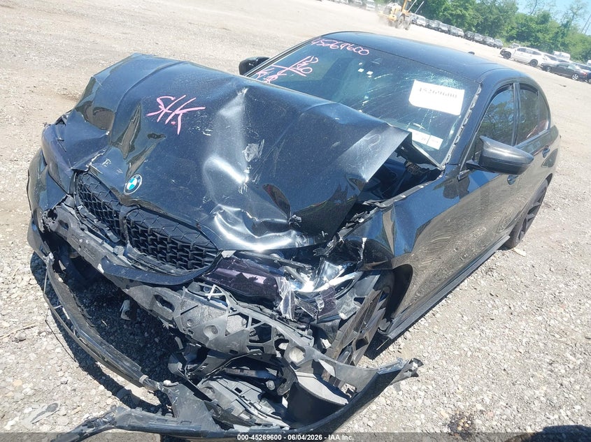 2020 BMW 3er VIN WBA5U9C04LFJ78714 IAAI salvage auction — FRONT & REAR, Salvage Title, sold $9,200 on 2026-08-11 (photo 2)