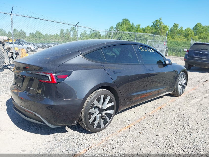 2025 Tesla Model 3 VIN 5YJ3E1EB5SF064926 IAAI salvage auction — UNDERCARRIAGE, Salvage Title, sold $17,600 on 2026-07-09 (photo 4)