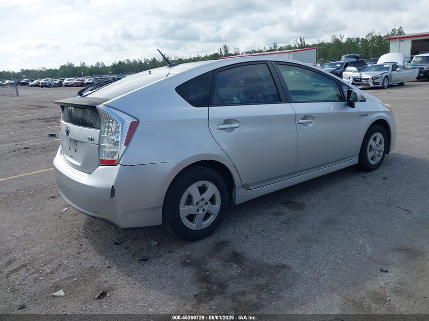 2011 Toyota Prius VIN JTDKN3DUXB5347141 IAAI salvage auction — NORMAL WEAR, Clear (Florida), sold $1,750 on 2026-07-06 (photo 4)